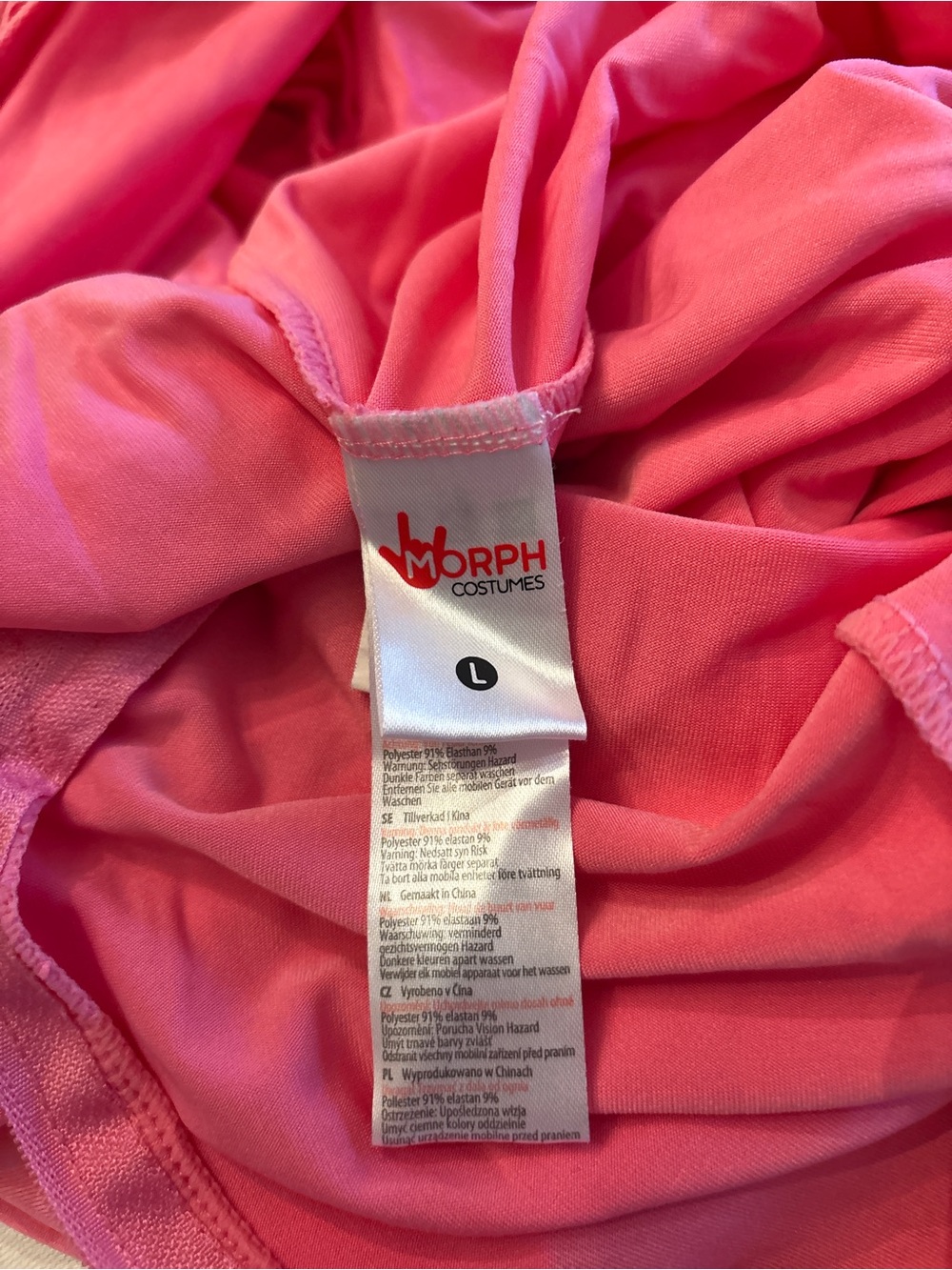 Happy Halloween! Hot pink women’s morph suit costume